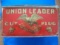 OLD UNION LEADER TOBACCO ADVERTISING TIN-LUNCH BOX STYLE