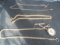 (3) OLD GOLD COLORED WATCH CHAINS-ONE HAS LODGE BADGE-3 TIMES MONEY