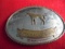 OLD WESTERN BELT BUCKLE MARKED GERMAN SILVER & TONY LAMA