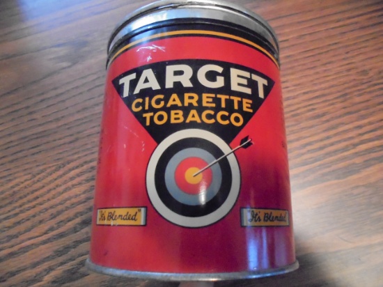 VINTAGE ADVERTISING "TARGET CIGARETTE TOBACCO" TIN