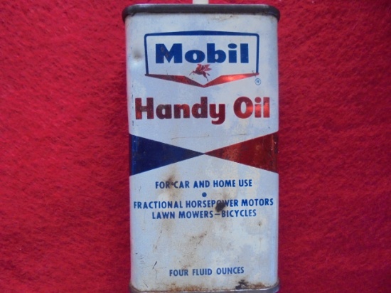 OLD "MOBIL HANDY OIL" ADVERTISING CAN-4 OZ SIZE