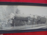 OLD HISTORIC RAILROAD LOCOMOTIVE PHOTOGRAPHIC-WITH FRAME & GLASS