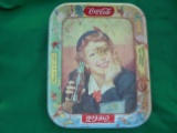 OLD COCA COLA ADVERTISING TRAY ONLY IN FAIR CONDITION