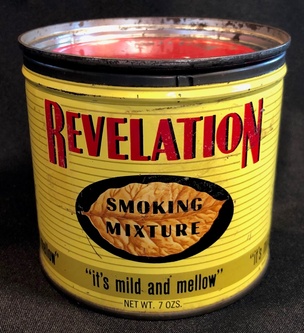 revelation tobacco tin VINTAGE 