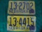 (2) 1953 NEBRASKA LICENSE PLATES-DIFFERENT NUMBERS-2 TIMES MONEY