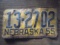 1955 NEBRASKA LICENSE PLATE-FAIR TO ROUGH