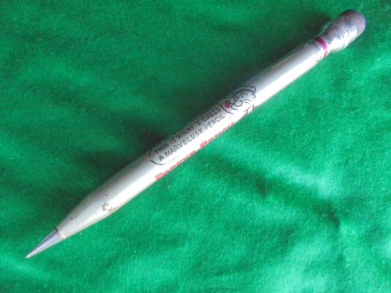 VINTAGE WOOD MECHANICAL PENCIL IN GIANT SIZE-FEATURING 'POPEYE" WITH GRAPHIC