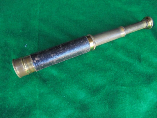 OLD FRENCH MARKED BRASS TELESCOPE
