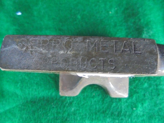 SOLID BRASS MINI ANVIL WITH ADVERTISING FROM "CERRO METAL PRODUCTS"