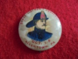 OLD FIREMANS CONVENTION PINBACK  FROM ALLENTOWN PA-GREAT GRAPHICS