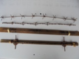 (4) SAMPLE PIECES OF COLLECTIBLE BARB WIRE-19 INCHES LONG EACH
