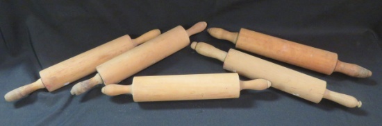 (5) Vintage Wooden Rolling Pins