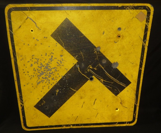 T Intersection Metal Sign