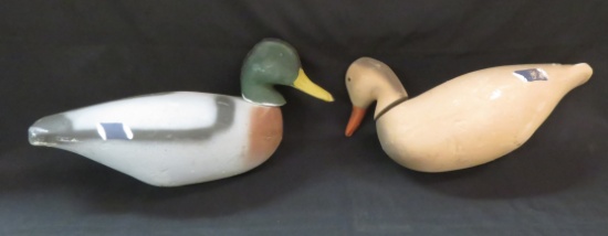 Two Vintage Mallard Duck Decoys