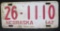 1942 Nebraska License Plate