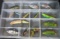 Lot of (14) Fishing Lures in Plano Tackle Box