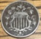 1867 US Shield Nickel - With Rays