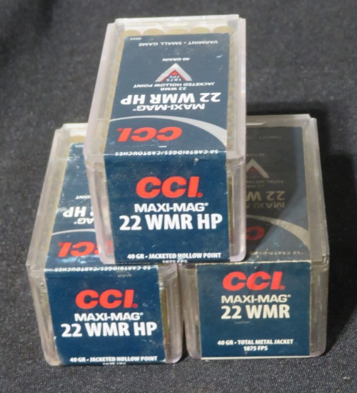 (3) Boxes of "CCI" 22 WMR