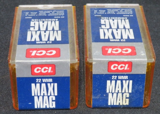 (2) Boxes if "CCI" 22 WMR - Maxi-Mag