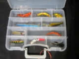 (10) Fishing Lures -- In Plano Tackle Box