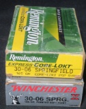 (2) Boxes of 30-06 Springfield -- Remington & Winchester
