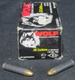 Wolf .30 Carbine - 110 Gr. FMJ -- 50 Rount Box