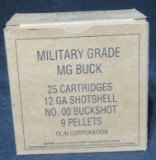 12 Ga. Shotshell No. 00 Buckshot -- Military Grade