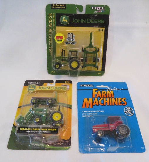 (3) New in Package 1/64 Scale Tractors