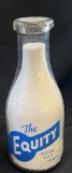 THE EQUITY - SIOUX CITY, IOWA - ADVERTISING MILK BOTTLE