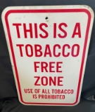 TOBACCO FREE ZONE - ADVERTISING SIGN