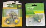 LOT OF (2) JD 1/64 SCALE TOYS - INCLUDES JD 500 GRAIN CART & JD 7270R TRACTOR