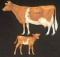 DE LAVAL COW AND CALF -- ADVERTISING TIN LITHOGRAPH SOUVENIR