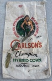 CARLSON'S CHAMPION HYBRID SEED CORN ADVERTISING SACK