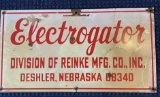 ELECTROGATER - REINKE MFG. DESHLER, NEBR - ADVERTISING SIGN