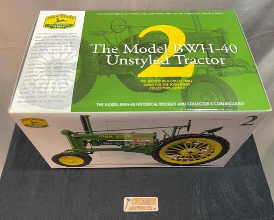JOHN DEERE MODEL BWH-40 UNSTYLED TRACTOR - COLLECTORS CENTER