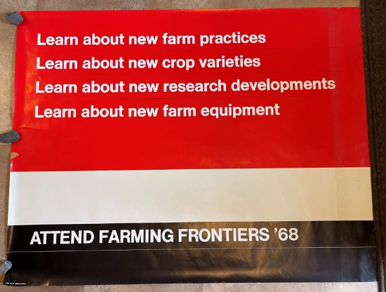 ATTEND FARMING FRONTIERS '68 POSTER
