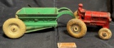 ALLIS CHALMERS TRACTOR & SCRAPER - LARGER SIZED