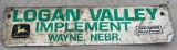 LOGAN VALLEY IMPLEMENT CO. WAYNE, NEBRASKA - ADVERTISING SIGN