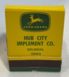 HUB CITY IMPLEMENT CO. - OELWEIN, IOWA - JOHN DEERE ADVERTISING MATCH BOOK