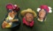 Bossons - England Chalkware Heads --- Wall Hanging Figurines