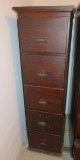 Wooden 5 Drawer File Cabinet