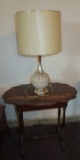 Lamp and Wood End Table