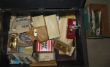 Large Wood Box of Brand New Hinges - Door Knobs - And More