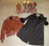 Boots - Leather Coat &  Womens Coat