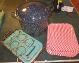 Enamel Cooking Pot and Serving Trays