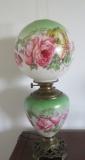Antique Electric Lamp - Floral Sades