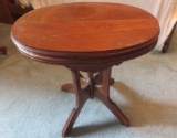 Wooden Oval Top Side Table
