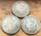 (3) US Morgan Silver Dollars - 1880-1882-1889