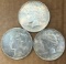 (3) US Peace Silver Dollars - 1922-1923-1934D