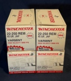 (4) Winchester .22-250 Rem Value Packs
